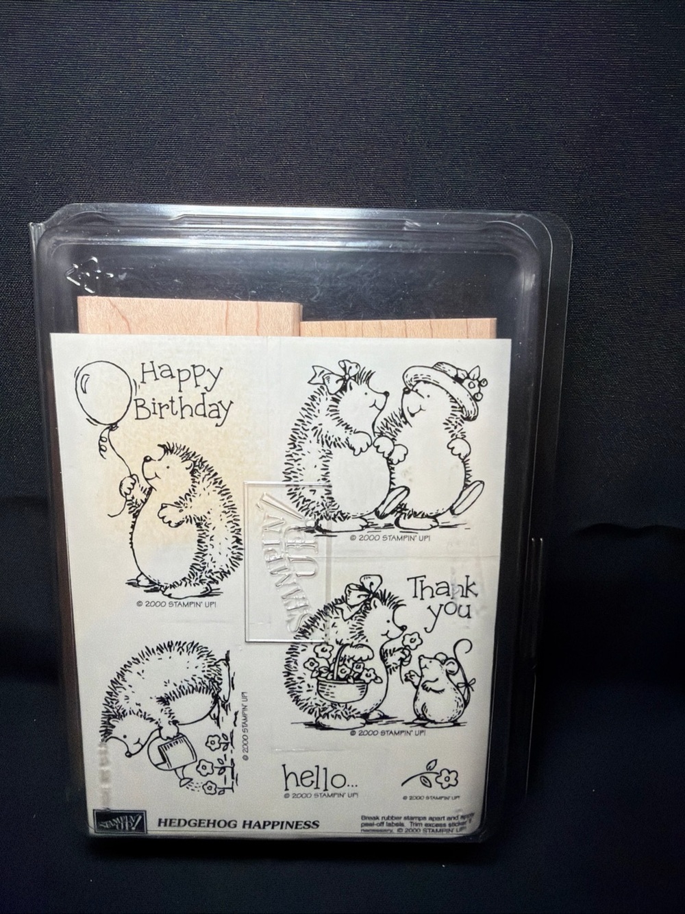 Stampin’ up Hedgehog Happiness 2000 Happy Birthday Thank You Hello Open Box